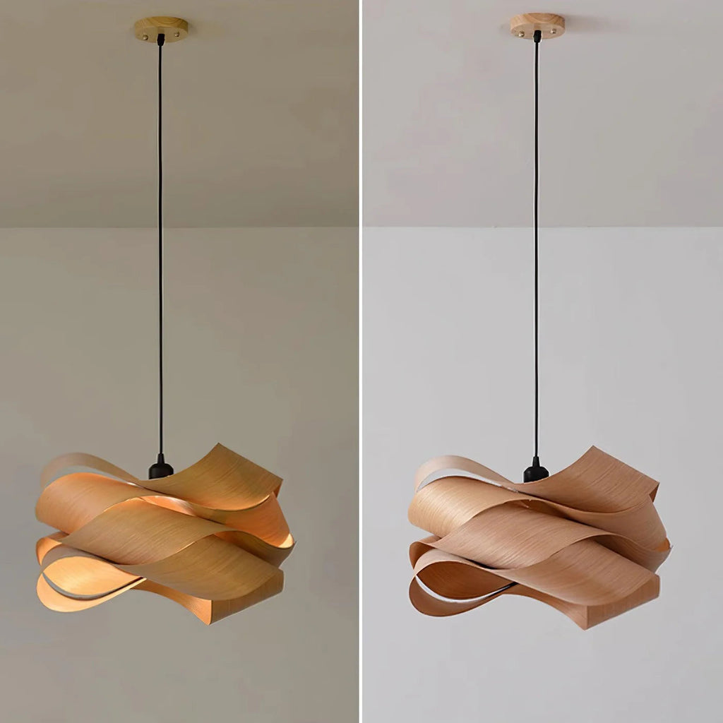 Scandinavian wooden pendant lamp