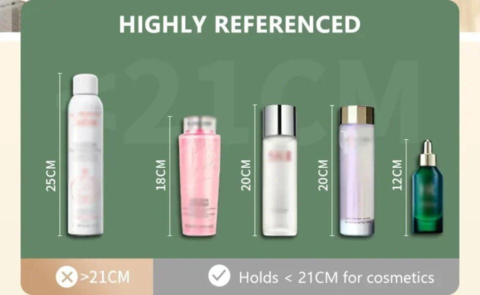 Průhledný stolní organizér na make-up – velkokapacitní prachotěsná krabička na šperky a kosmetiku