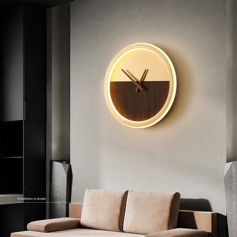 Nordic LED Wall Clock Handcrafted Timepiece For Modern Kitchens And Living Rooms