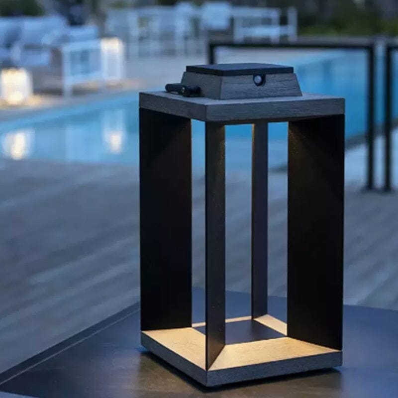 SolaraLux Solar Outdoor Floor Lamp Stainless Steel