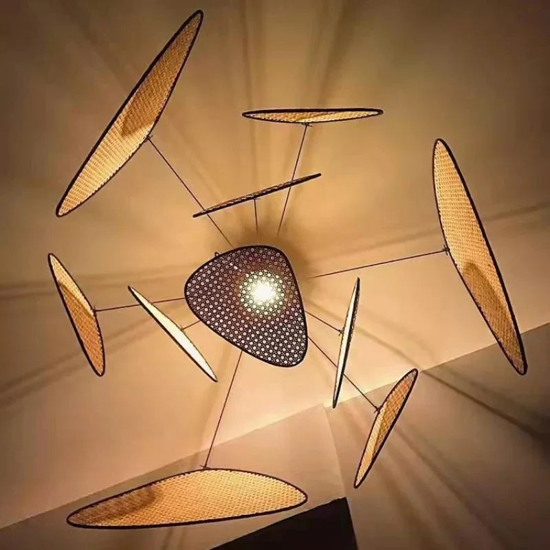 エミリーリーフ ラタン シャンデリア