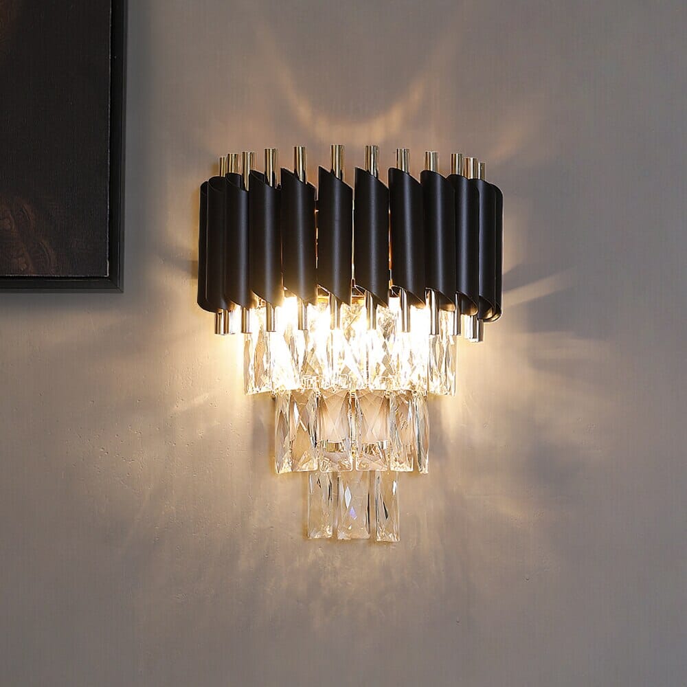 Astrae Wall Lamp with Crystal Accents and LED Glow