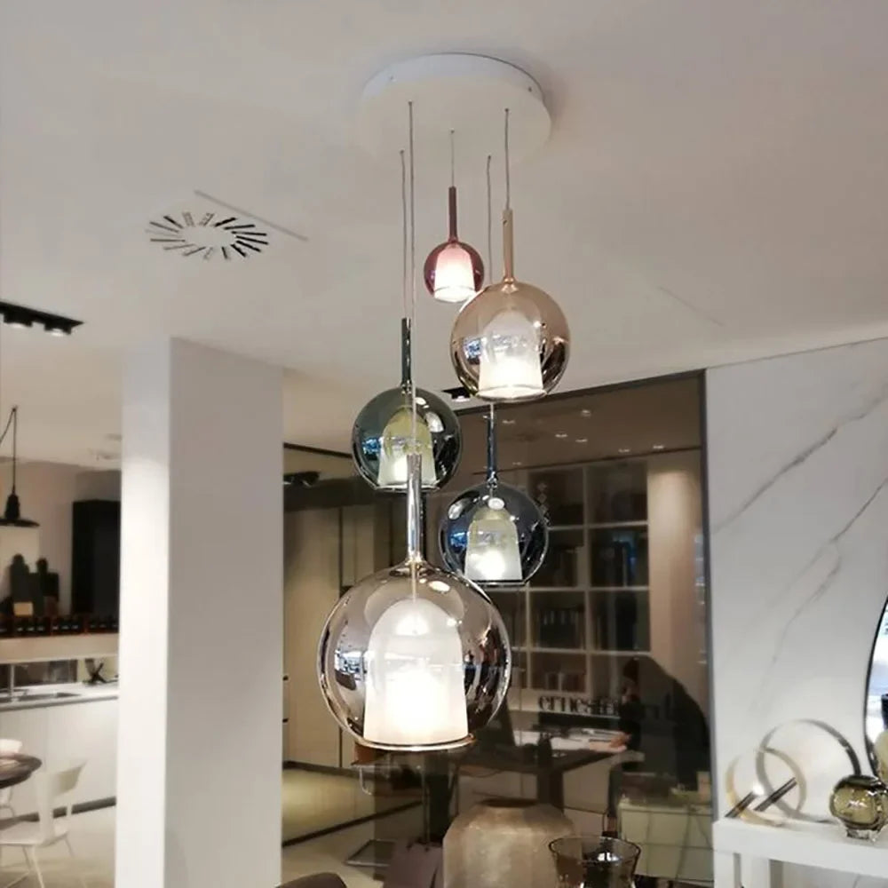 Lyra Nordic Glass Pendant Light With Soft LED Glow