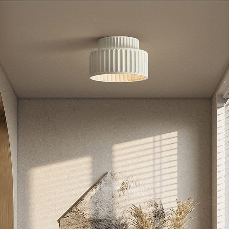 Liora Nordic Ceiling Lights With Pleated Acrylic Shade Diffused Glow