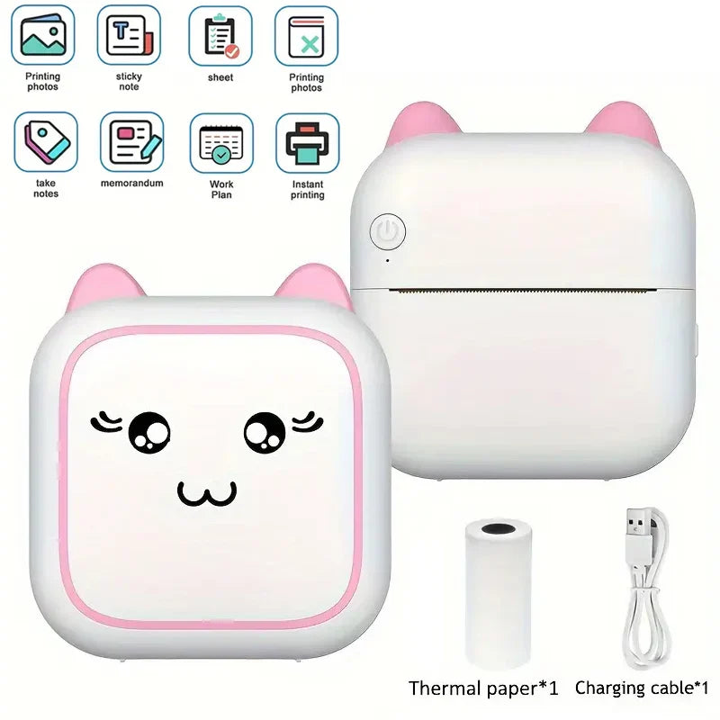 Mini Portable Thermal Printer – Ink-Free, Smart, & Wireless!