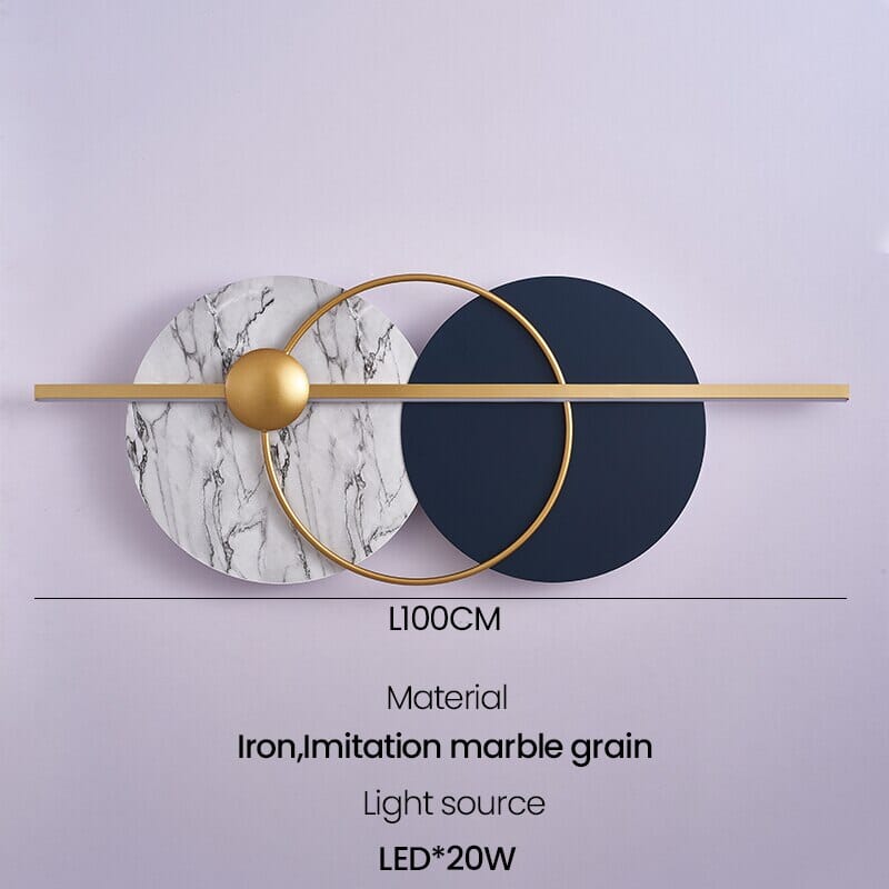 Aurelle Wall Light Modern Ring Fixture With Rustic Charm