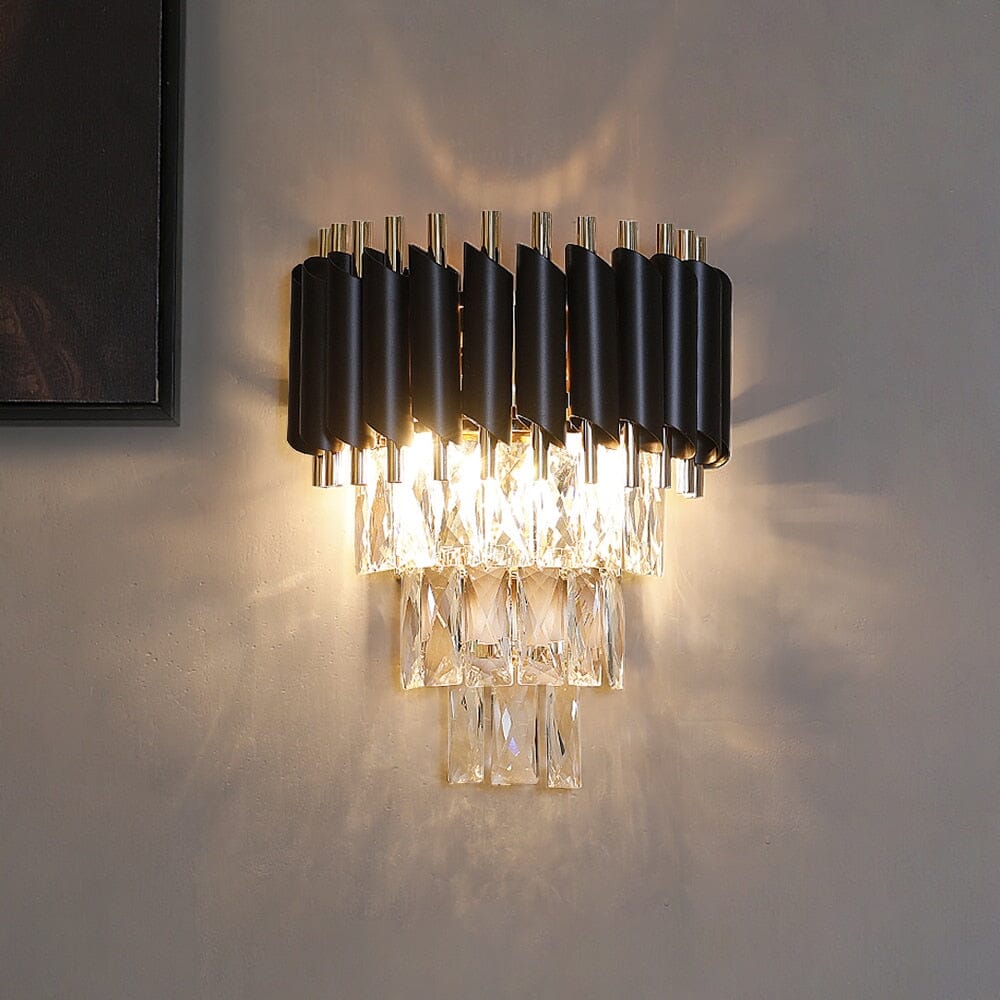 Astrae Wall Lamp with Crystal Accents and LED Glow