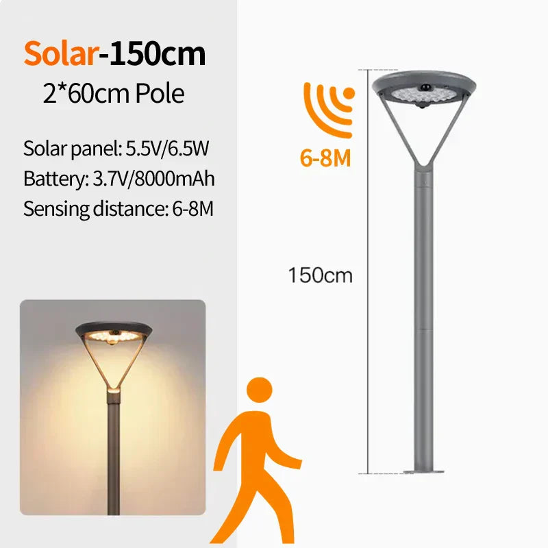 LumaVale Solar Courtyard Light With 360-Degree Motion Sensor