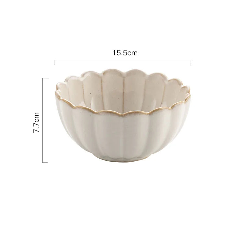 Azura Retro White Ceramic Plates