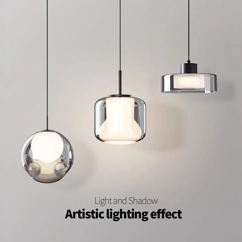 Aurion Copper Glass LED Pendant Light for Modern Interiors