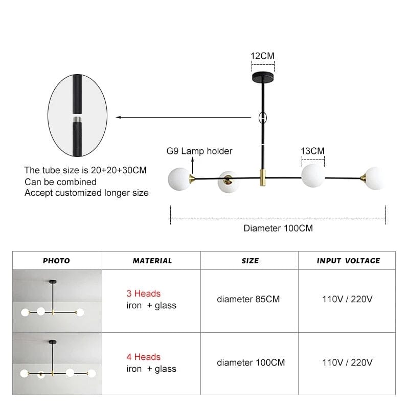 Orbis Glass Ball Pendant Light With Soft Glow For Kitchen and Dining