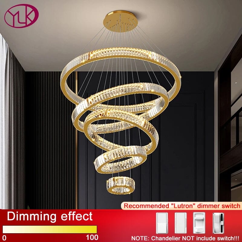Aurelle Crystal Ring Chandelier