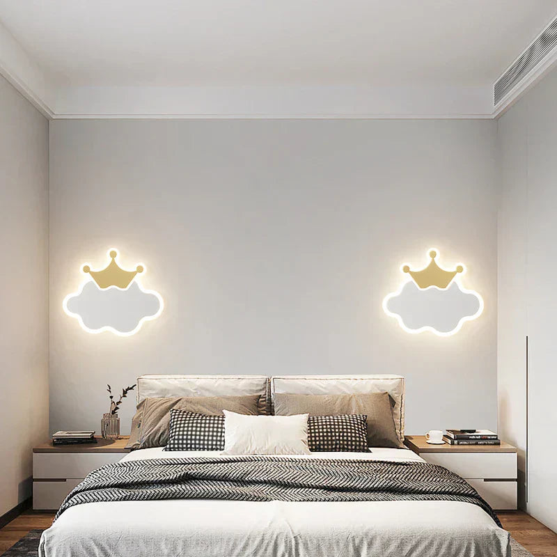 Lunara Cloud Moon LED Wall Light For Kids Bedroom With Gentle Night Glow