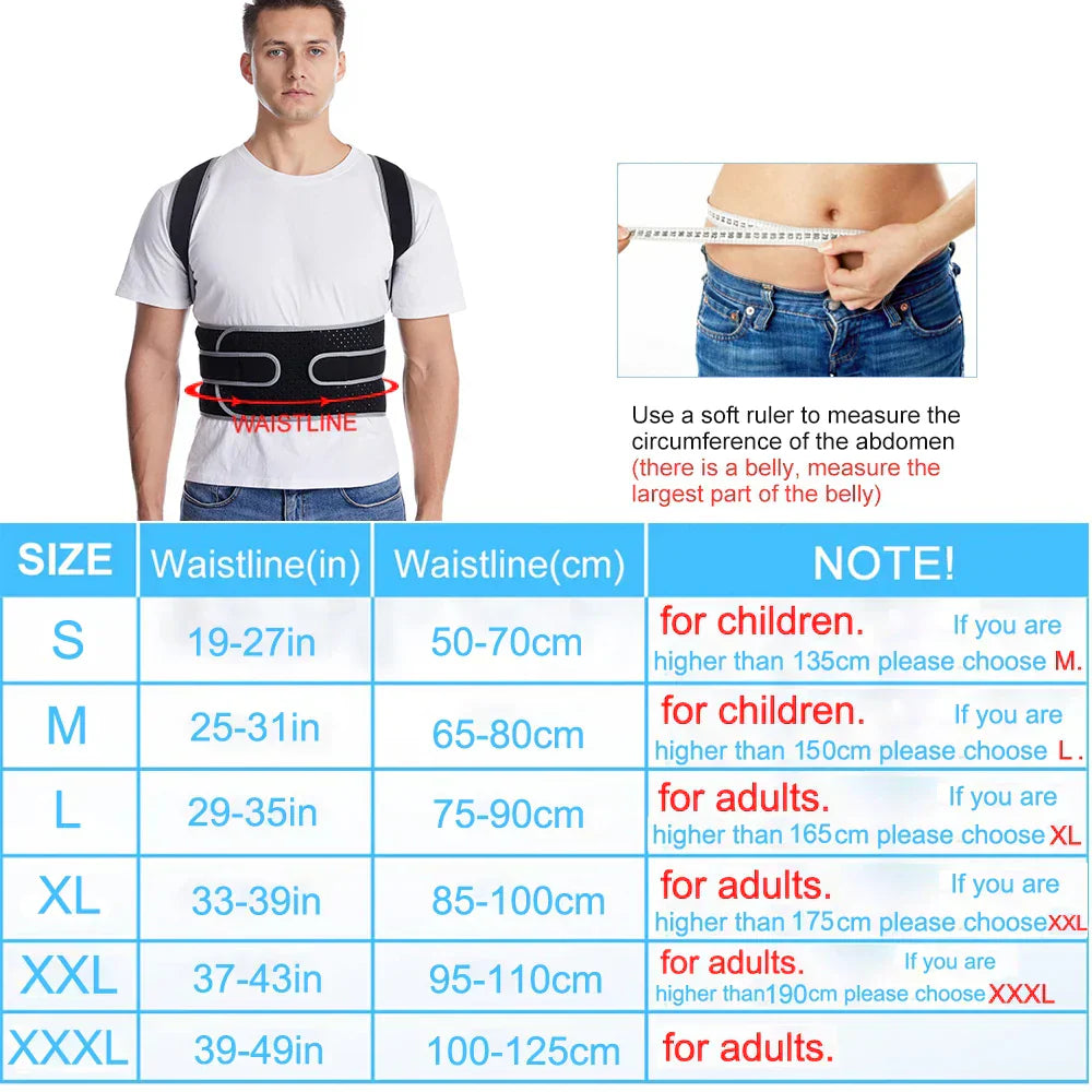 Adjustable Lumbar Brace & Spine Support Belt