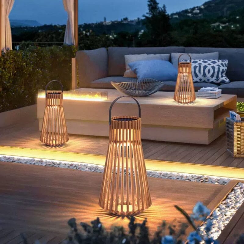 Orion Ridge Waterproof Basswood Lantern With Solar Power And Rotatable Handle