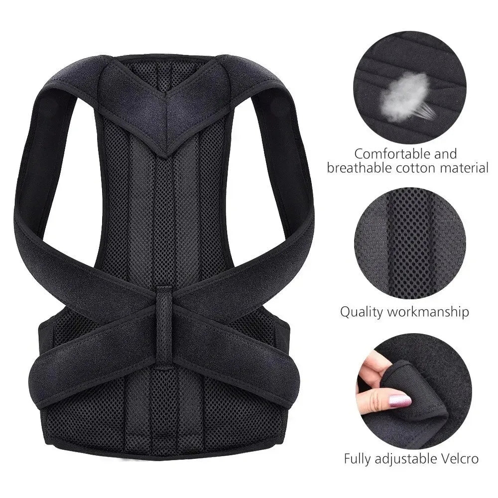Adjustable Back Brace & Posture Corrector – Lumbar & Spine Support