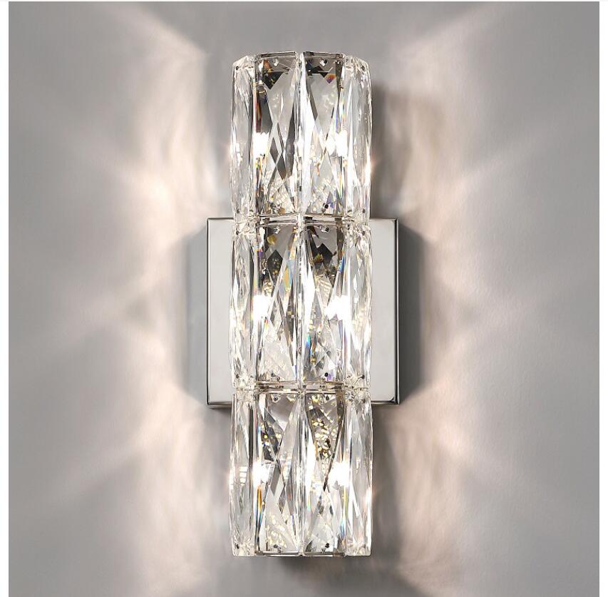 Astara Crystal Wall Sconce With Clear Shade And Stainless Steel Frame
