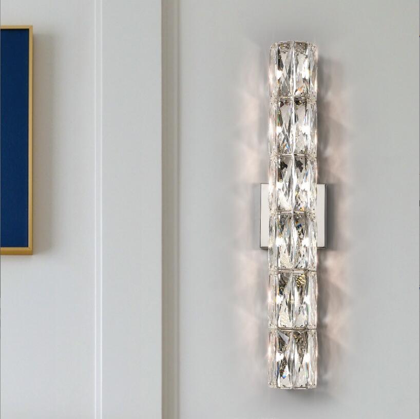 Astara Crystal Wall Sconce With Clear Shade And Stainless Steel Frame