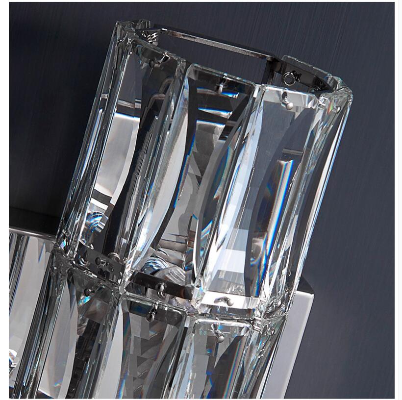 Astara Crystal Wall Sconce With Clear Shade And Stainless Steel Frame