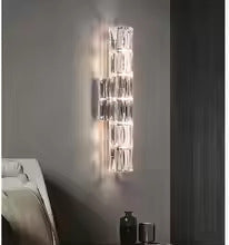 Astara Crystal Wall Sconce With Clear Shade And Stainless Steel Frame
