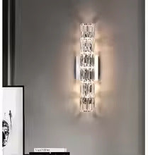 Astara Crystal Wall Sconce With Clear Shade And Stainless Steel Frame
