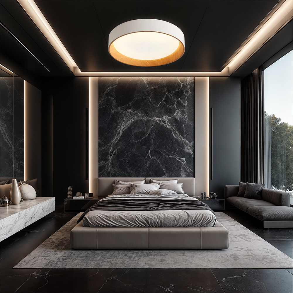 NovaLume Woodgrain Ambient Flush Mount Ceiling Lights