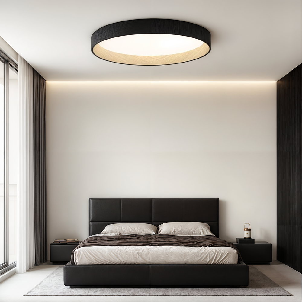 NovaLume Woodgrain Ambient Flush Mount Ceiling Lights