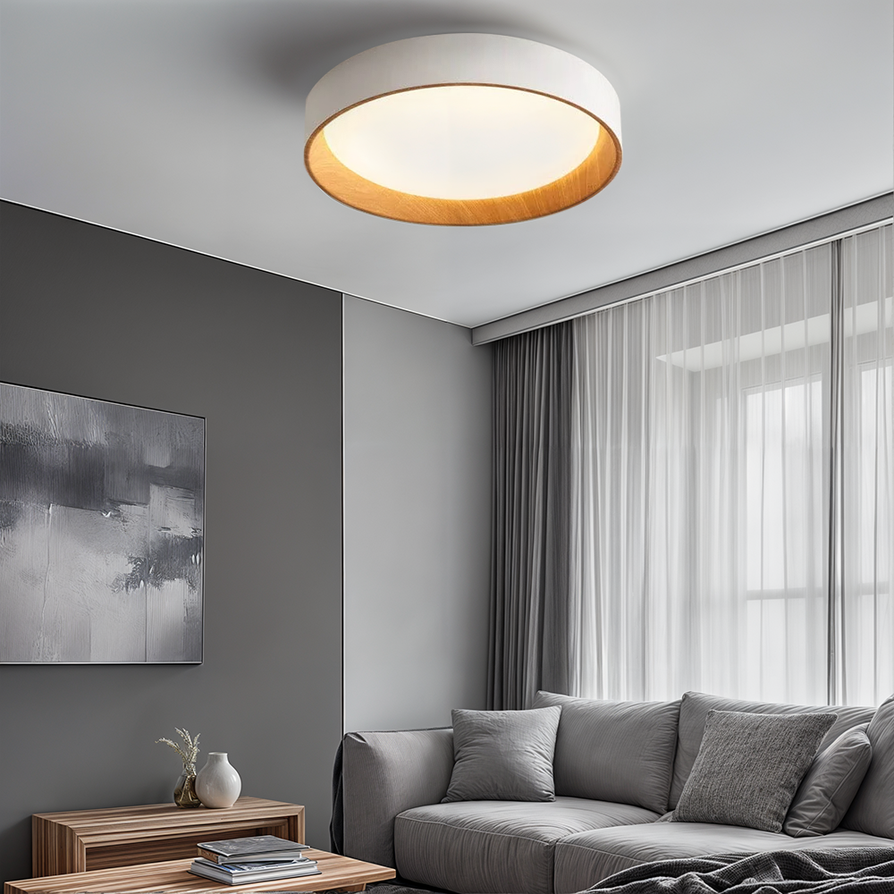 NovaLume Woodgrain Ambient Flush Mount Ceiling Lights