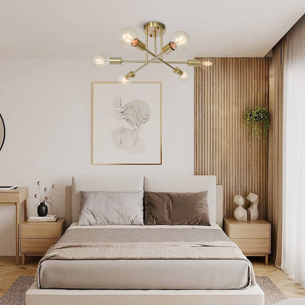 客厅用斯普特尼克吸顶灯 | 6灯泡嵌入式设计