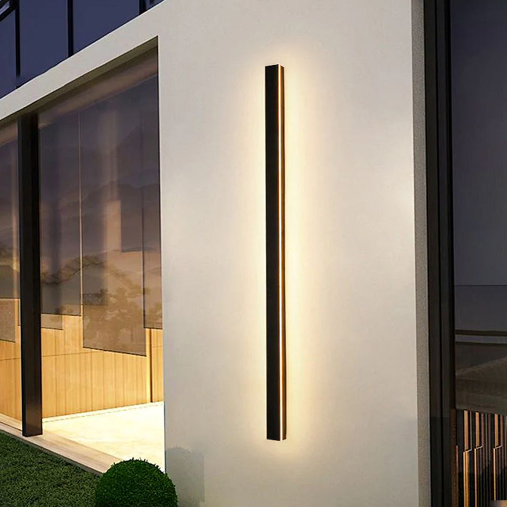 Stylish LED outdoor wall light IP65 | Minimalist, weatherproof wall lamp made of metal and acrylic for garden, patio, and corridor – dimmable, energy-efficient, and optionally with motion sensor