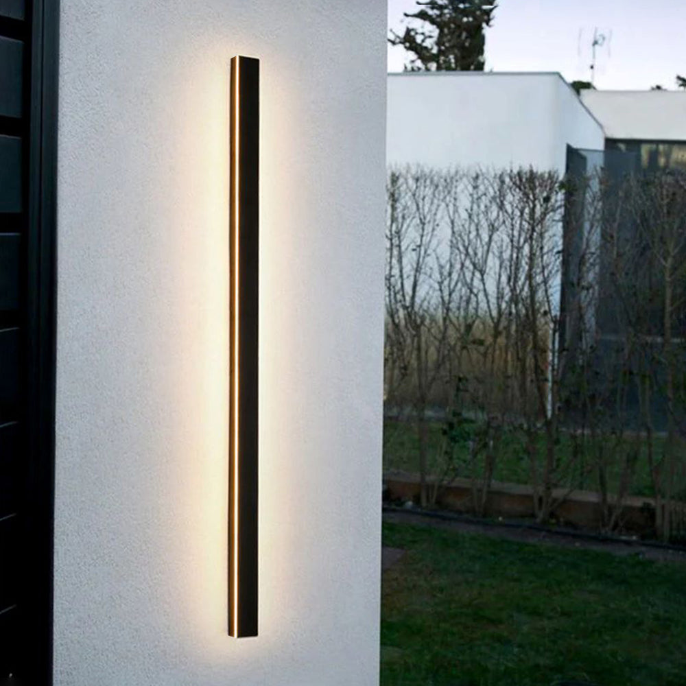 Stylish LED outdoor wall light IP65 | Minimalist, weatherproof wall lamp made of metal and acrylic for garden, patio, and corridor – dimmable, energy-efficient, and optionally with motion sensor