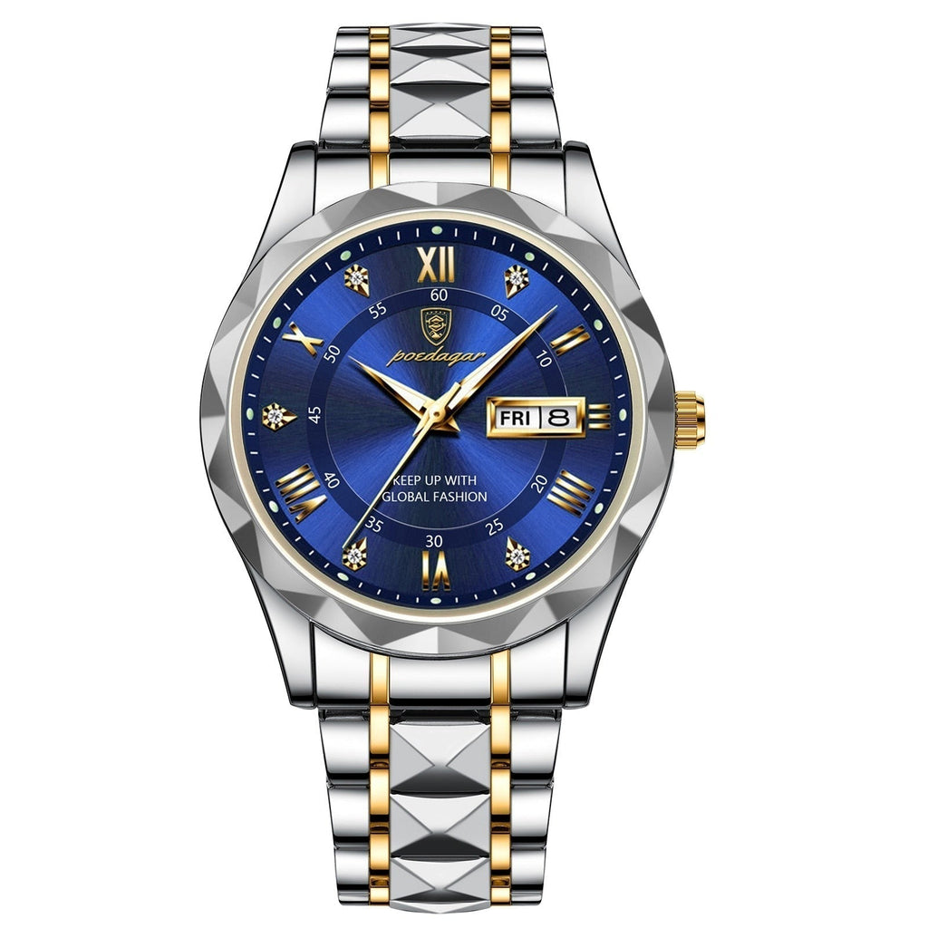 Stylish men's wristwatch made of stainless steel - Lumistel