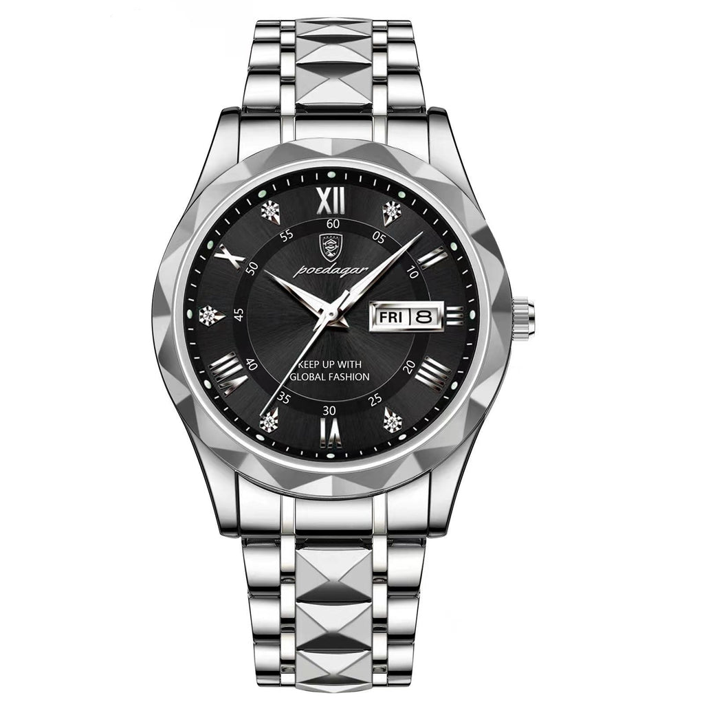 Stylish men's wristwatch made of stainless steel - Lumistel