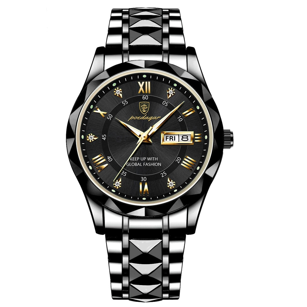 Stylish men's wristwatch made of stainless steel - Lumistel