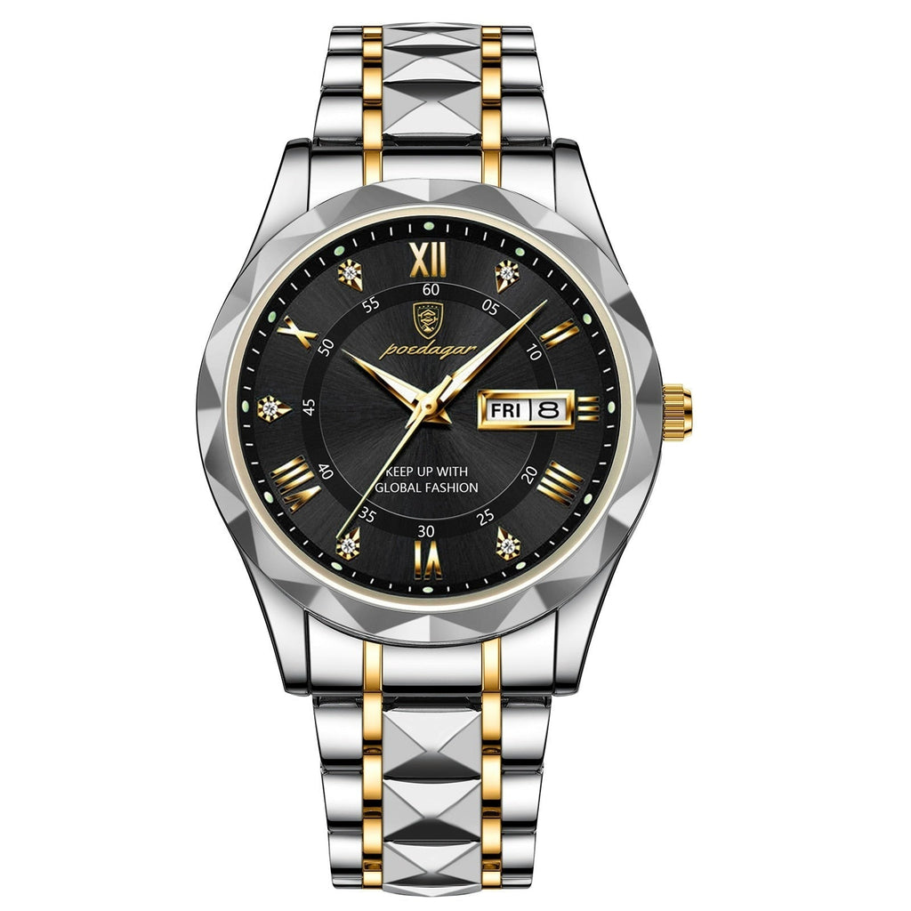 Stylish men's wristwatch made of stainless steel - Lumistel