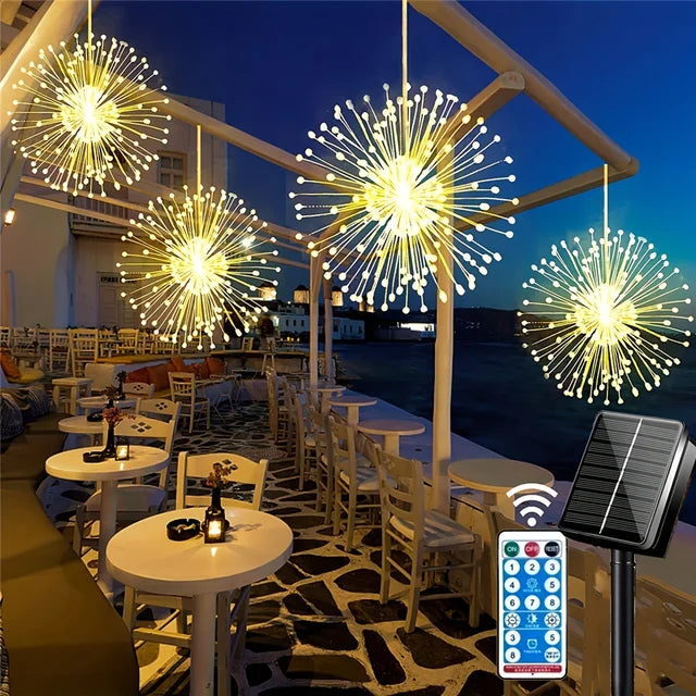 NovaSpark Solar Firework Hanging Light For Garden Decor