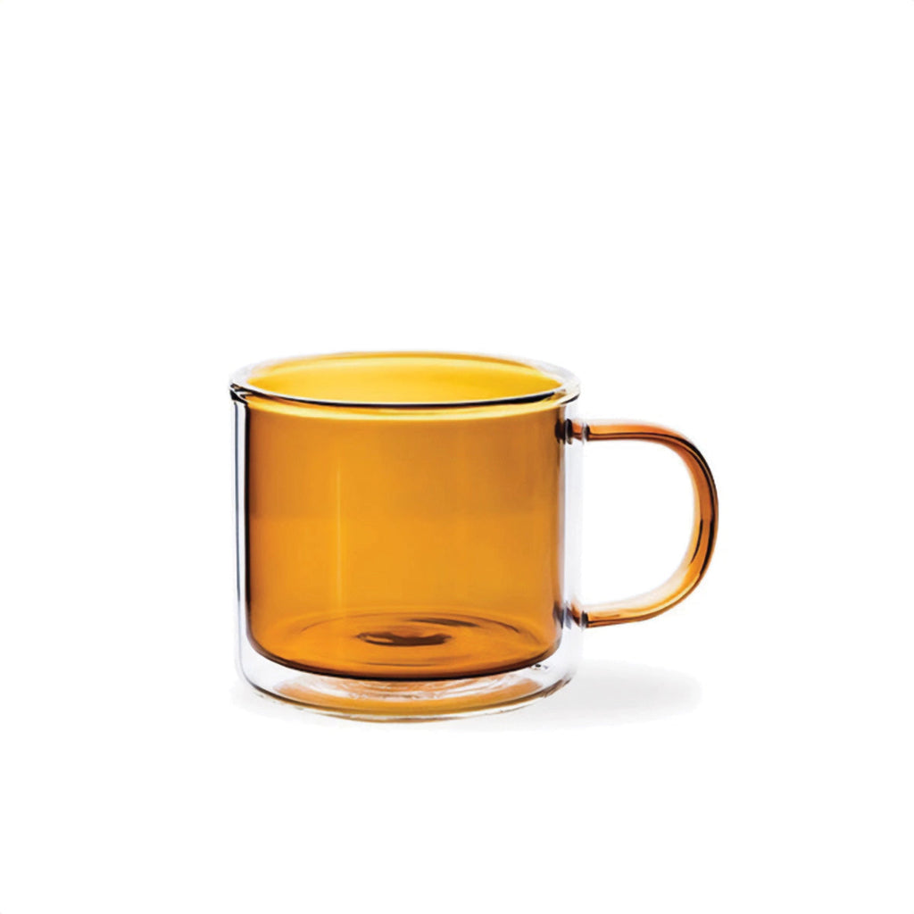 Astra Amber Glass Mug Heat Resistant Coffee and Tea Cup