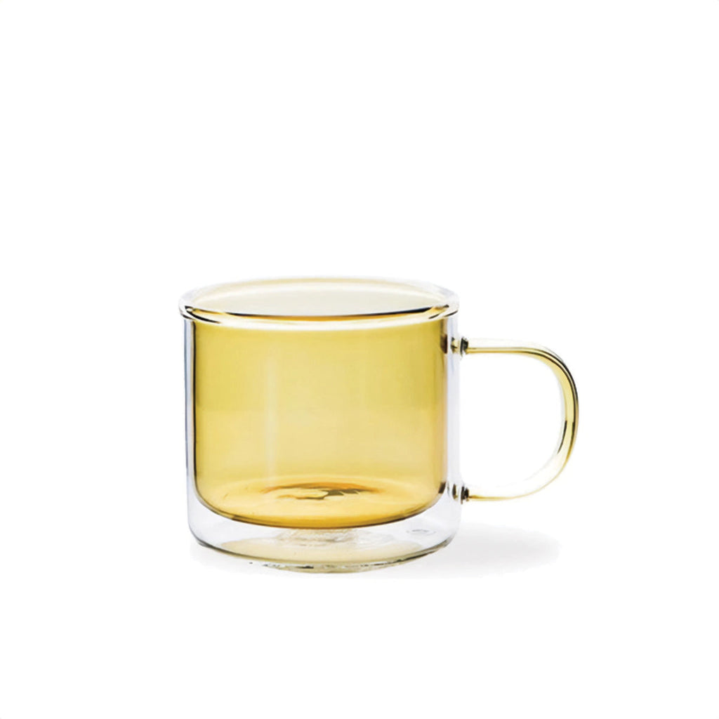 Astra Amber Glass Mug Heat Resistant Coffee and Tea Cup