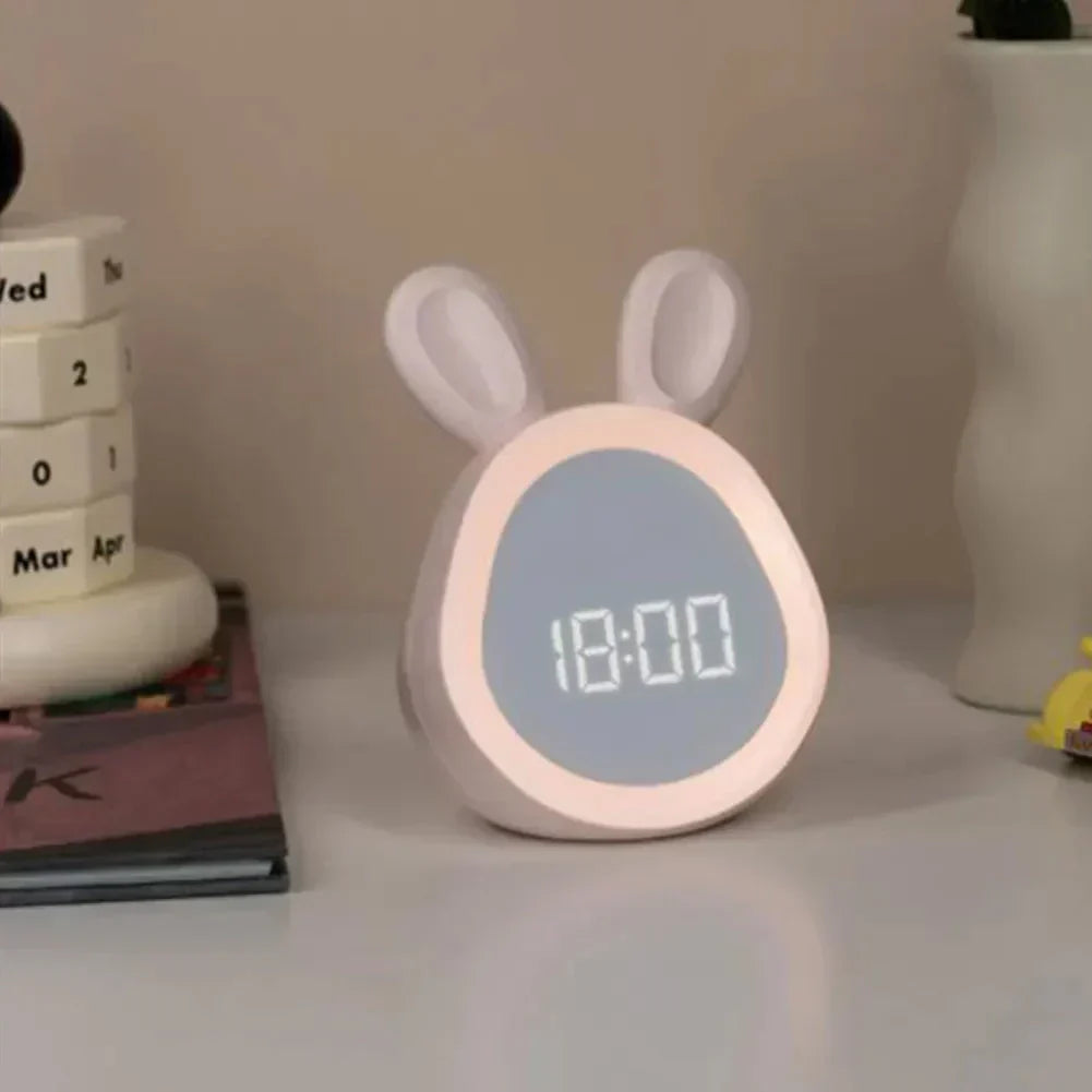 CuddleBun Kids Night Light and Clock USB Rechargeable