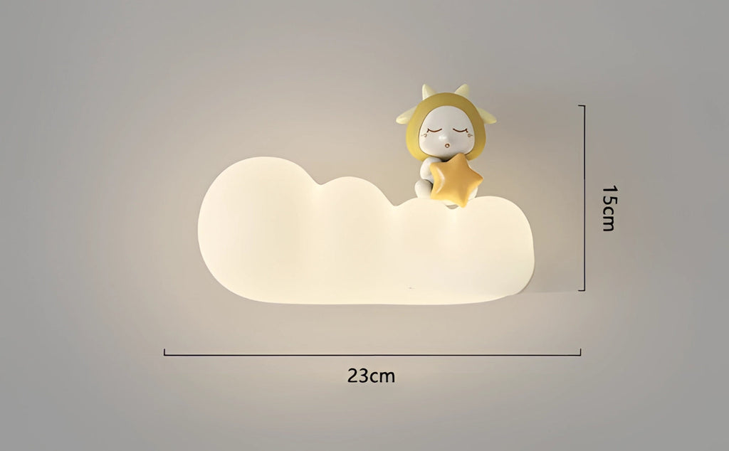 LumaCloud Dimmable Cloud Wall Light for Nursery and Bedroom