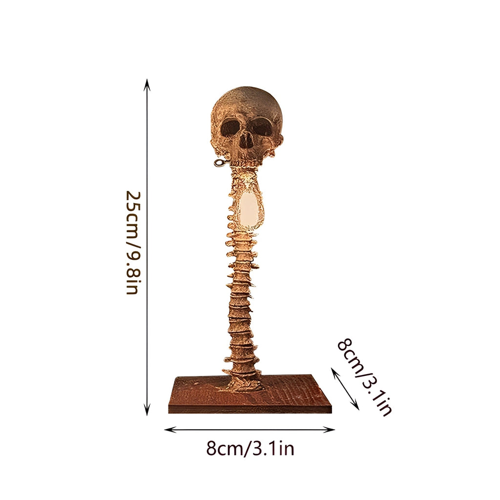 Dreadspire Skull and Spine Lamp for Spooky Home Decor