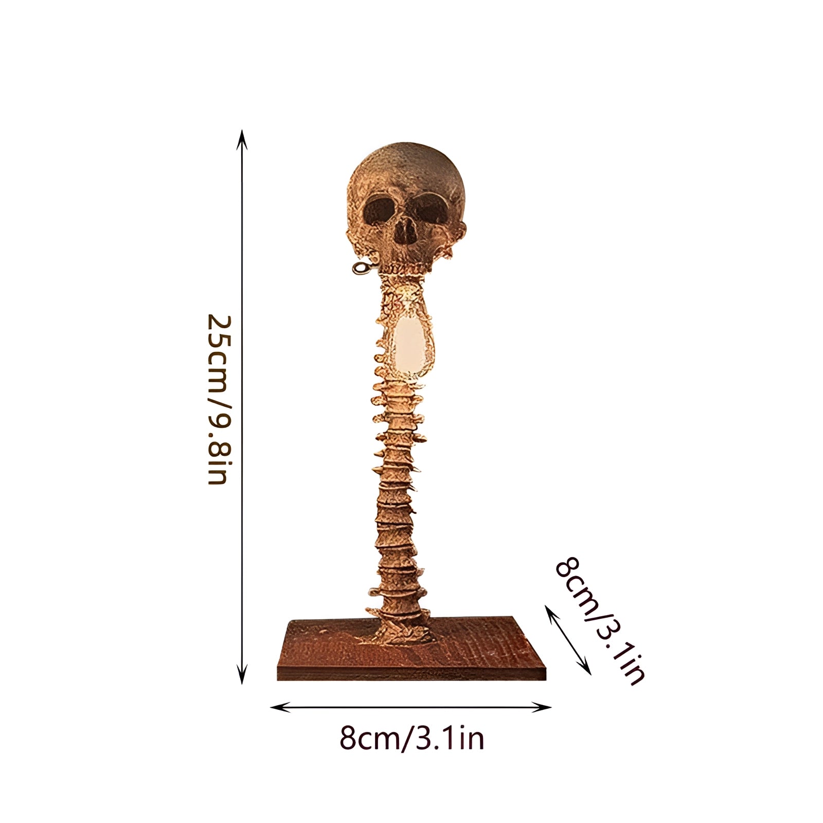 Dreadspire Skull and Spine Lamp for Spooky Home Decor