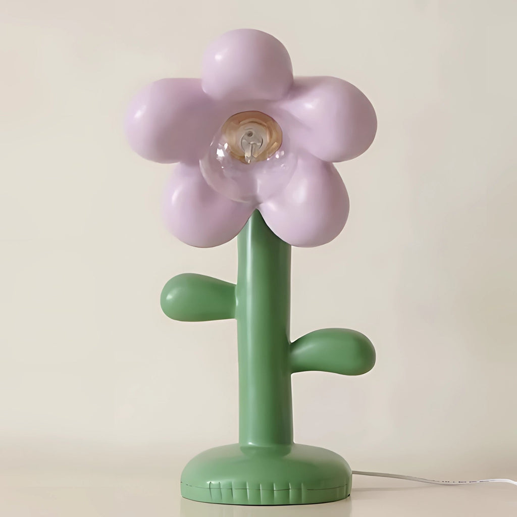 FloraNova Floral Table Lamp With Modern Petal Design And Warm LED Light