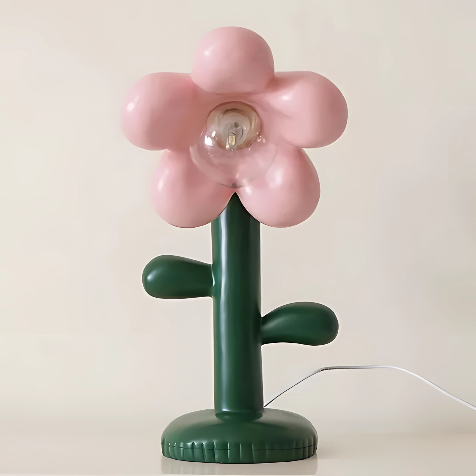 FloraNova Floral Table Lamp With Modern Petal Design And Warm LED Light