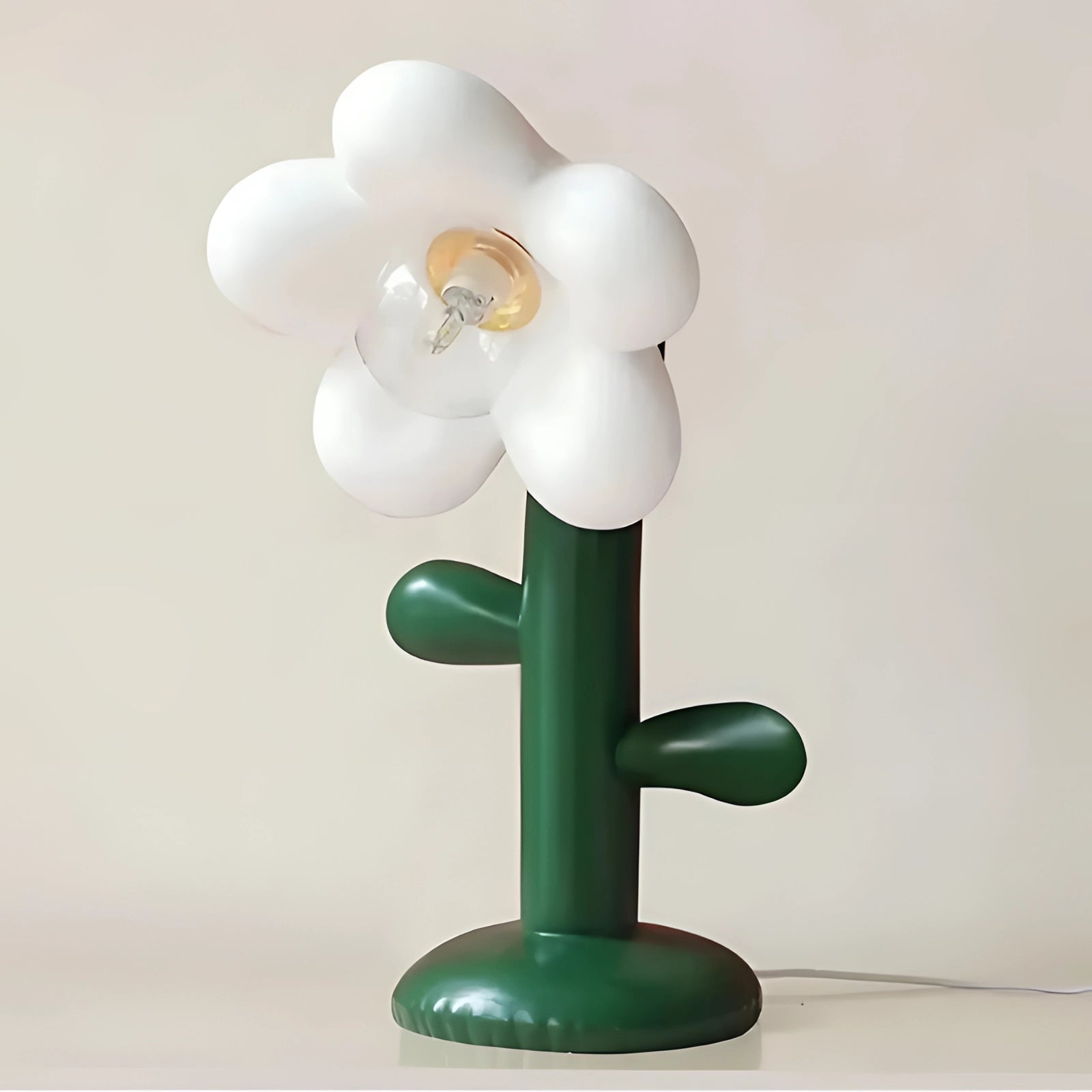 FloraNova Floral Table Lamp With Modern Petal Design And Warm LED Light