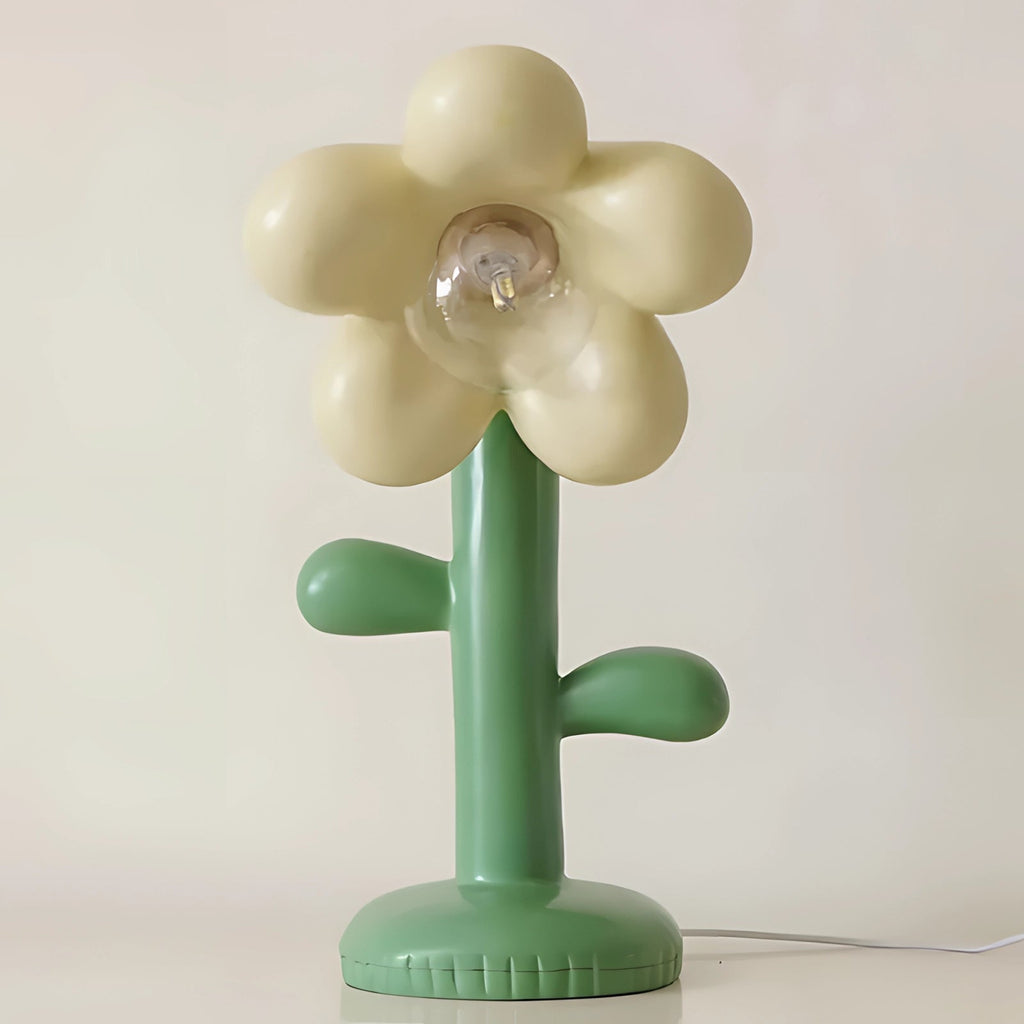 FloraNova Floral Table Lamp With Modern Petal Design And Warm LED Light