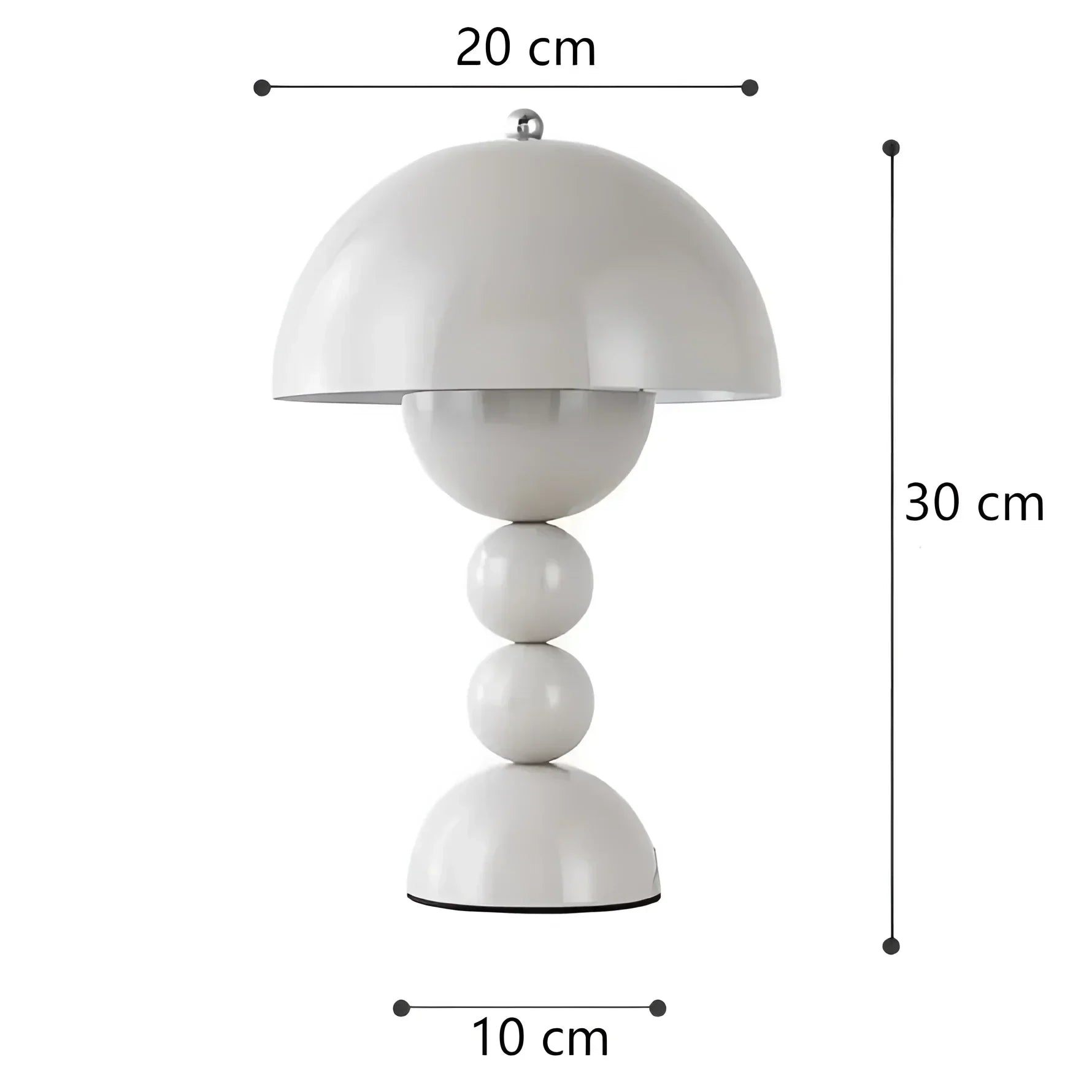 Luma Dome Table And Desk Lamp Mid Century Mushroom Style With Rechargeable Battery