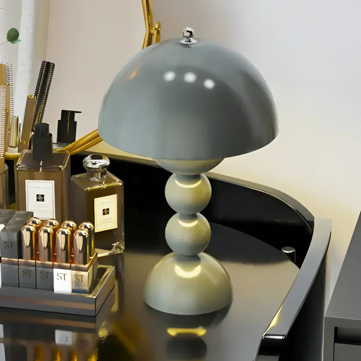 Luma Dome Table And Desk Lamp Mid Century Mushroom Style With Rechargeable Battery