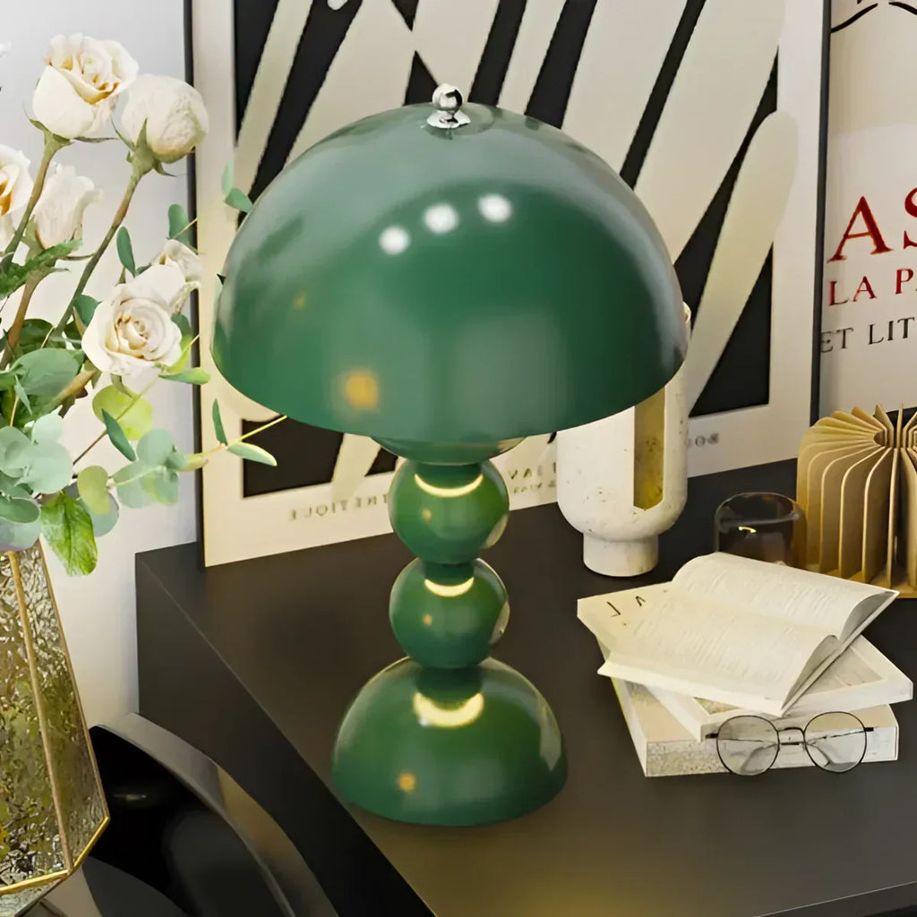 Luma Dome Table And Desk Lamp Mid Century Mushroom Style With Rechargeable Battery