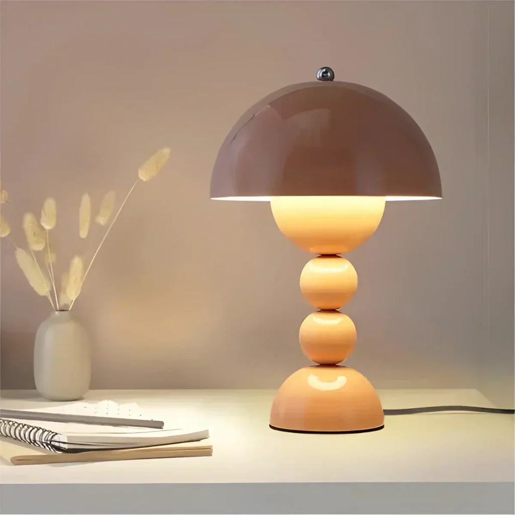 Luma Dome Table And Desk Lamp Mid Century Mushroom Style With Rechargeable Battery